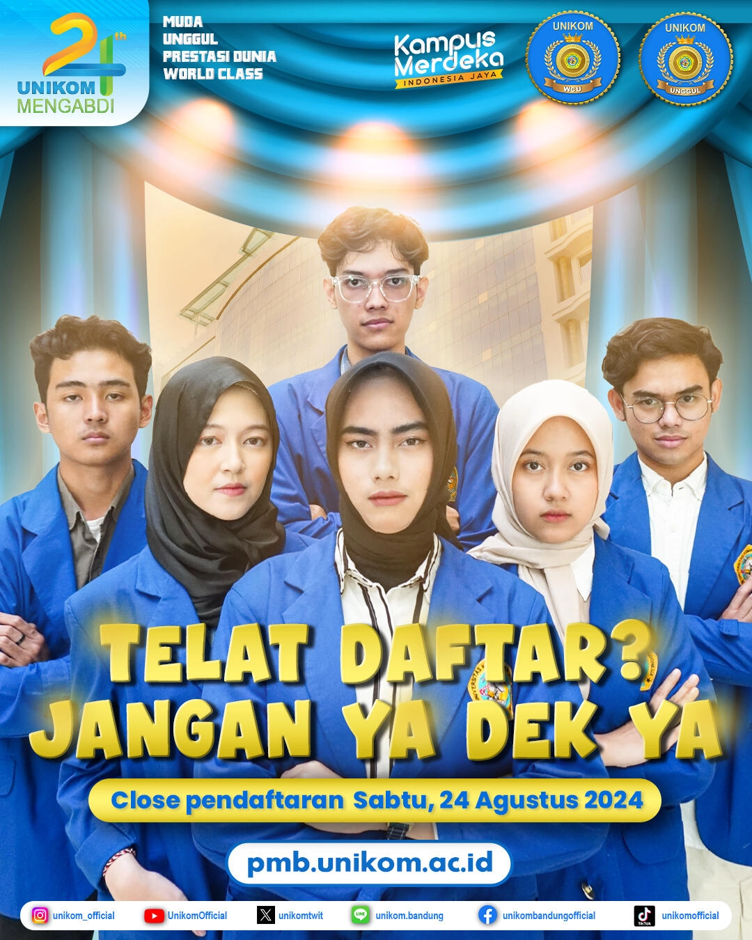 Telat daftar? Jangan ya, Dek! Buruan Daftar Jadi Mahasiswa Baru UNIKOM